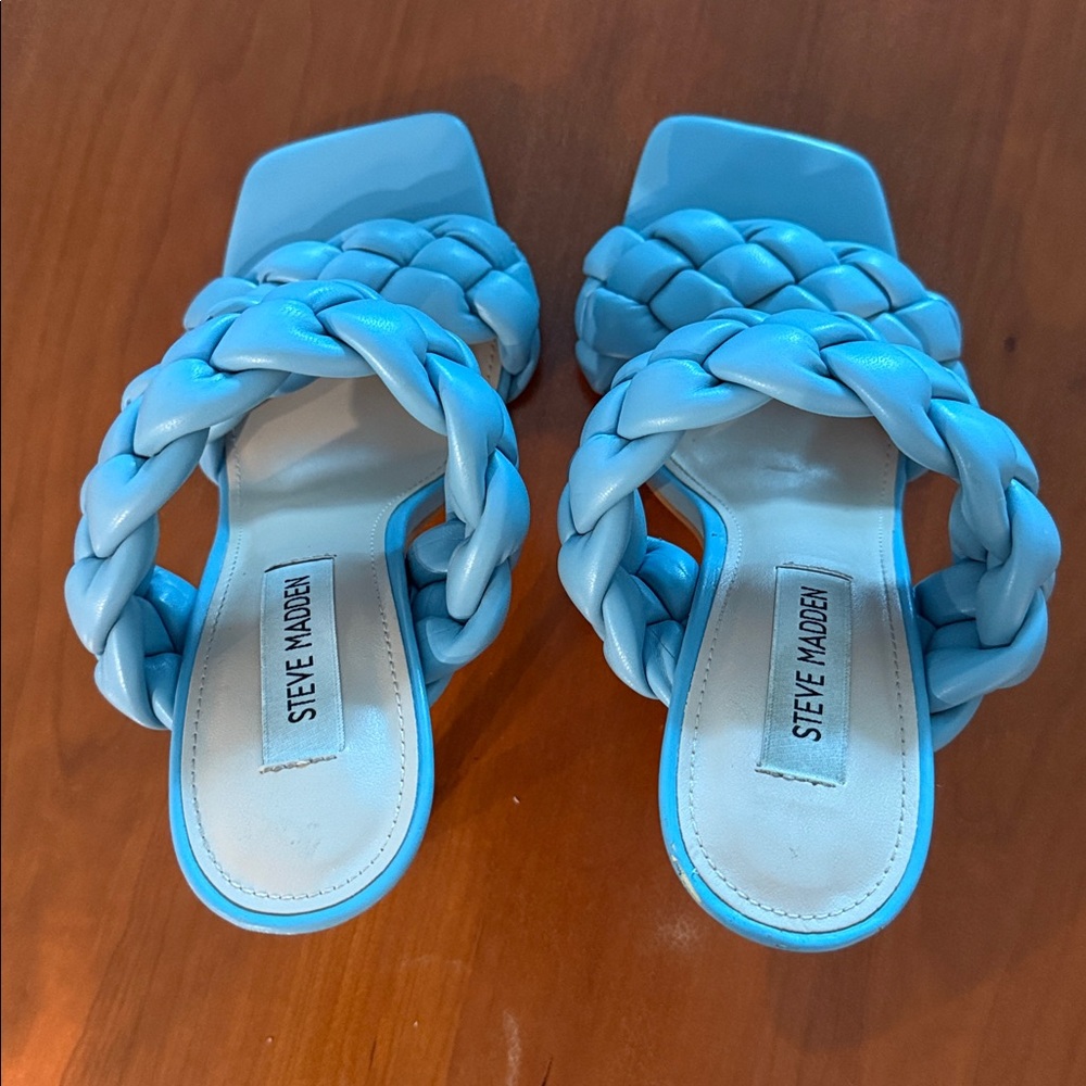 Steve Madden - Blue Braided Sandals - Picture 2 of 8